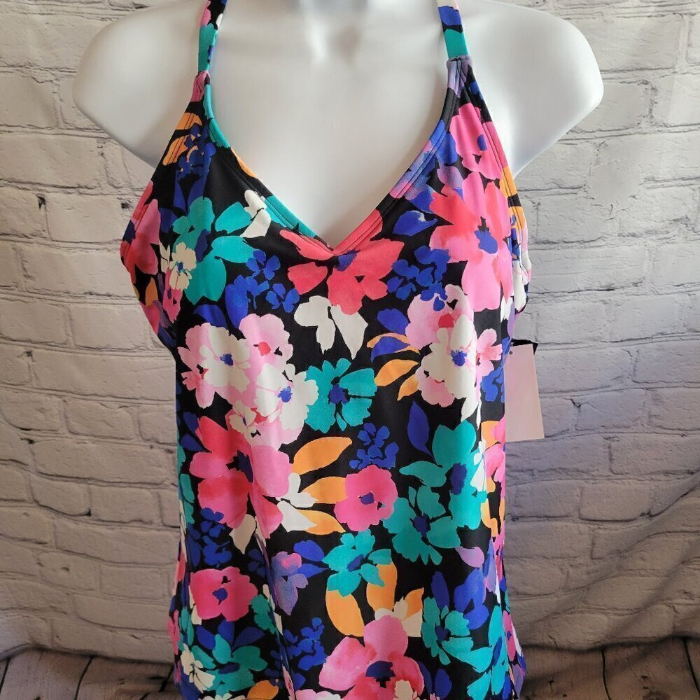 Island Escape T-Back Underwire Tankini Top Tallulah Floral Multi